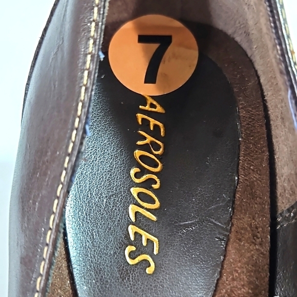Aerosols Wedge Heels Sz 7 Brown - Picture 2 of 8